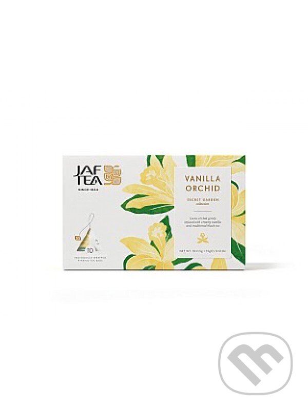 Kávy a čaje: 2935 JAFTEA Secret Garden Vanilla Orchid pyramída 10x1,5 (Jaftea). Jaftea, 2023 Kávy a čaje: 2935 JAFTEA Secret Garden Vanilla Orchid pyramída 10x1,5 (Jaftea). Jaftea, 2023