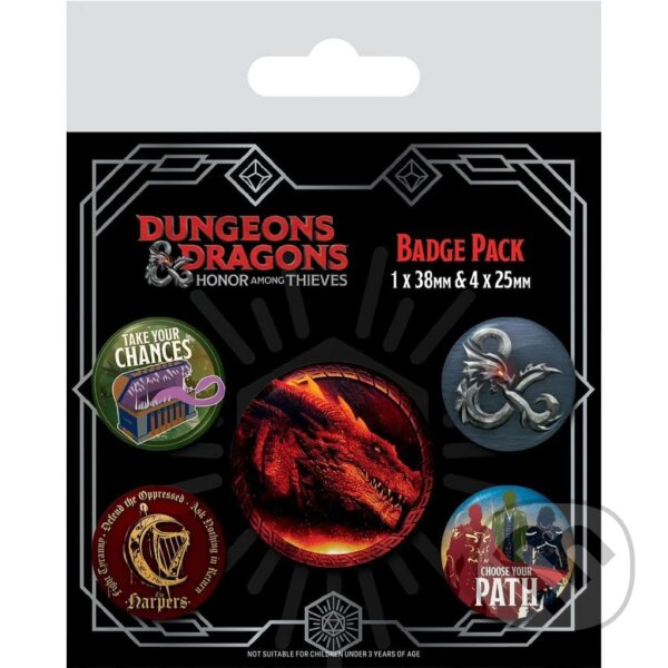 Sada odznakov Dungeons & Dragons: Česť zlodejov (Pyramid International). Pyramid International, 2023 Sada odznakov Dungeons & Dragons: Česť zlodejov (Pyramid International). Pyramid International, 2023