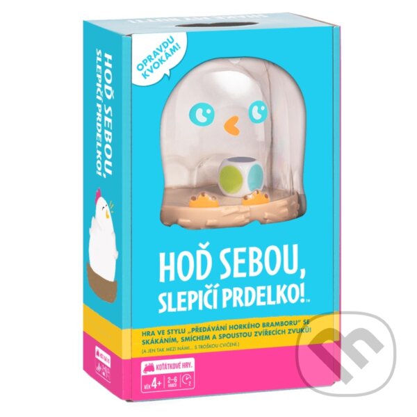 Společenská hra: Hoď sebou, slepičí prdelko! (Elan Lee). Blackfire, 2023 Společenská hra: Hoď sebou, slepičí prdelko! (Elan Lee). Blackfire, 2023