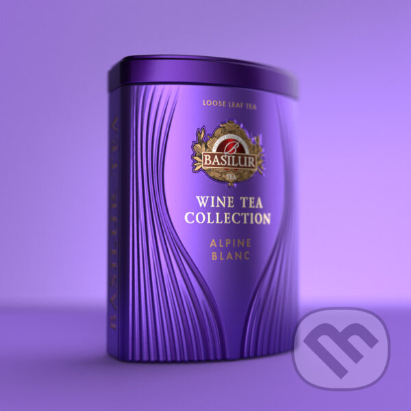 Kávy a čaje: BASILUR Wine Tea Alpine Blanc plech 75g (Bio - Racio). Bio - Racio, 2023 Kávy a čaje: BASILUR Wine Tea Alpine Blanc plech 75g (Bio - Racio). Bio - Racio, 2023