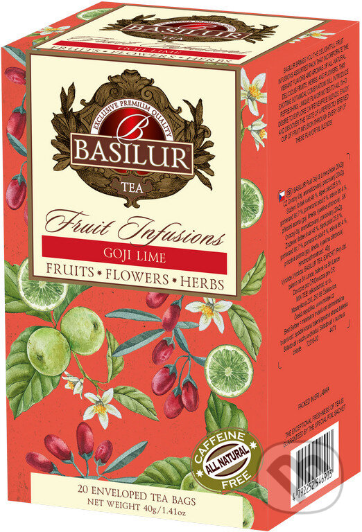 Kávy a čaje: BASILUR Fruit Goji & Lime 20x2g (Bio - Racio). Bio - Racio, 2023 Kávy a čaje: BASILUR Fruit Goji & Lime 20x2g (Bio - Racio). Bio - Racio, 2023