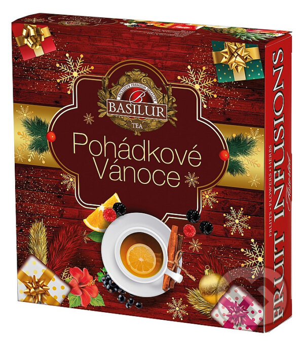 Kávy a čaje: BASILUR Fruit Infusions Assorted Vianoce 40 sáčkov (Bio - Racio). Bio - Racio, 2023 Kávy a čaje: BASILUR Fruit Infusions Assorted Vianoce 40 sáčkov (Bio - Racio). Bio - Racio, 2023
