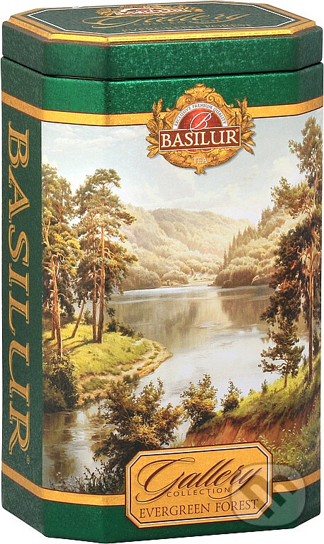Kávy a čaje: BASILUR Gallery Evergreen Forest plech 100g (Bio - Racio). Bio - Racio, 2023 Kávy a čaje: BASILUR Gallery Evergreen Forest plech 100g (Bio - Racio). Bio - Racio, 2023