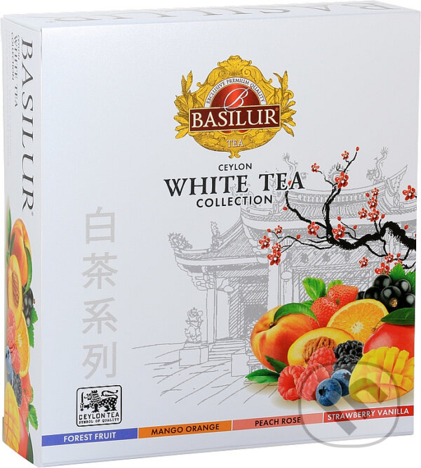 Kávy a čaje: BASILUR White Tea Assorted přebal 40x1,5g (Bio - Racio). Bio - Racio, 2023 Kávy a čaje: BASILUR White Tea Assorted přebal 40x1,5g (Bio - Racio). Bio - Racio, 2023