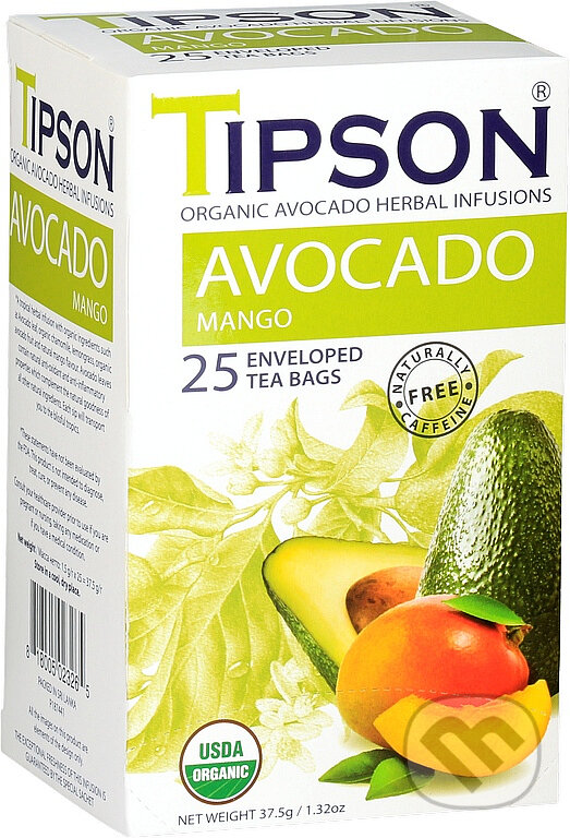Kávy a čaje: TIPSON BIO Avocado Mango 25x1,5g (Bio - Racio). Bio - Racio, 2023 Kávy a čaje: TIPSON BIO Avocado Mango 25x1,5g (Bio - Racio). Bio - Racio, 2023