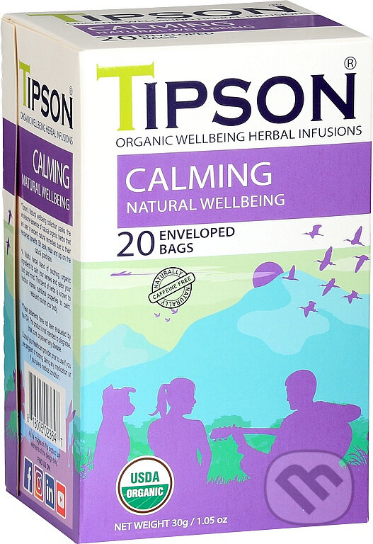 Kávy a čaje: TIPSON BIO Wellbeing Calming 20x1,5g (Bio - Racio). Bio - Racio, 2023 Kávy a čaje: TIPSON BIO Wellbeing Calming 20x1,5g (Bio - Racio). Bio - Racio, 2023