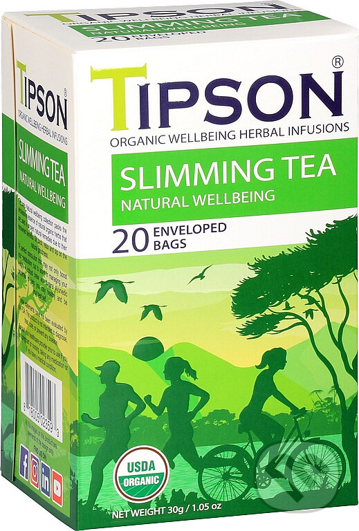Kávy a čaje: TIPSON BIO Wellbeing Slimming Tea 20x1,5g (Bio - Racio). Bio - Racio, 2023 Kávy a čaje: TIPSON BIO Wellbeing Slimming Tea 20x1,5g (Bio - Racio). Bio - Racio, 2023
