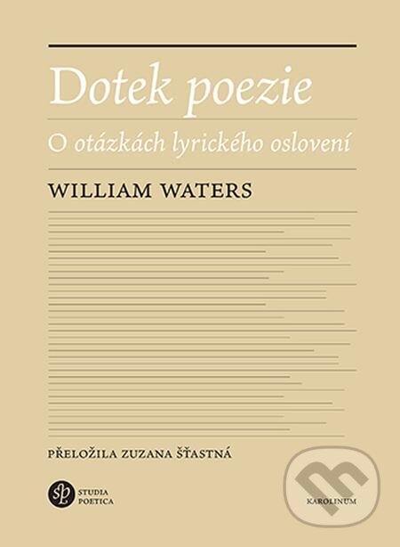 E-kniha: Dotek poezie (William Waters). Karolinum, 2023 E-kniha: Dotek poezie (William Waters). Karolinum, 2023