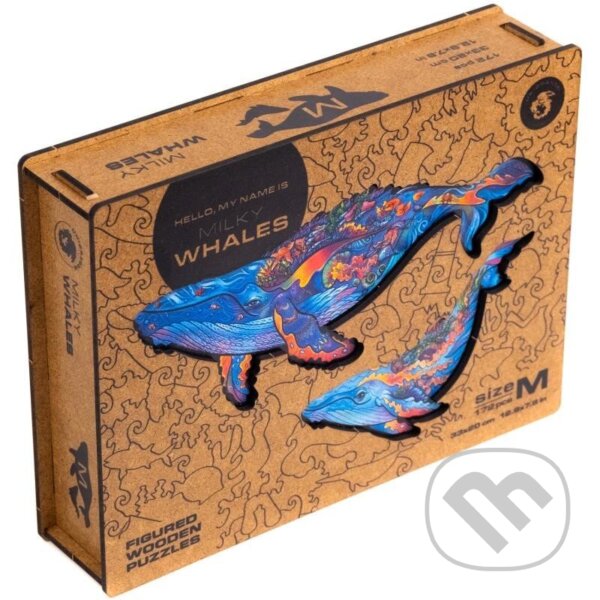 Puzzle: Unidragon drevené puzzle - Veľryby veľkosť M (Unidragon). Unidragon, 2023 Puzzle: Unidragon drevené puzzle - Veľryby veľkosť M (Unidragon). Unidragon, 2023
