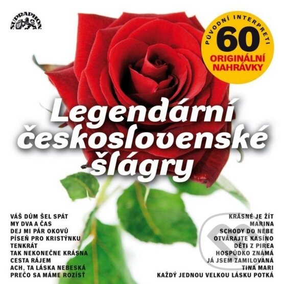 Hudební CD: Legendární československé šlágry (Supraphon). Supraphon, 2016 Hudební CD: Legendární československé šlágry (Supraphon). Supraphon, 2016