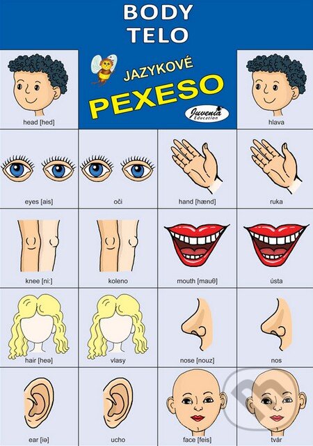 Jazykové pexeso: Body / Telo (Juvenia Education Studio). Juvenia Education Studio, 2016 Jazykové pexeso: Body / Telo (Juvenia Education Studio). Juvenia Education Studio, 2016