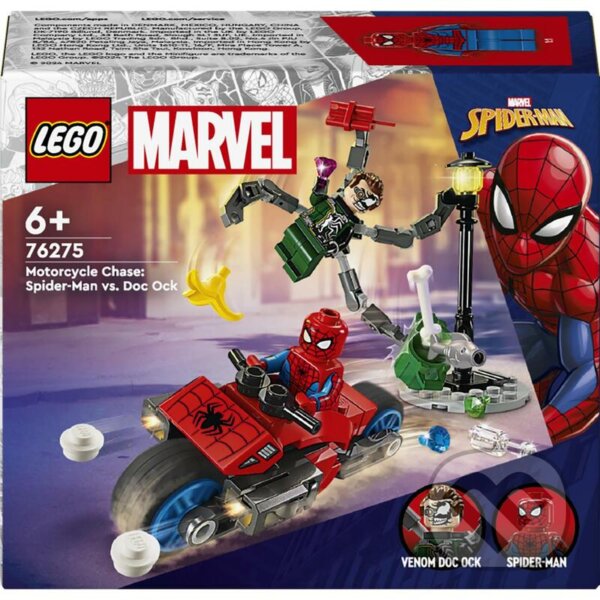 Spoločenská hra: LEGO® Marvel 76275 Naháňačka na motorke: Spider-Man vs. Doc Ock (LEGO). LEGO, 2024 Spoločenská hra: LEGO® Marvel 76275 Naháňačka na motorke: Spider-Man vs. Doc Ock (LEGO). LEGO, 2024