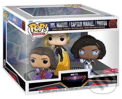 Spoločenská hra: Funko POP Moment: The Marvels - Ms. Marvel, Captain Marvel, Photon (Funko). Funko, 2024 Spoločenská hra: Funko POP Moment: The Marvels - Ms. Marvel, Captain Marvel, Photon (Funko). Funko, 2024
