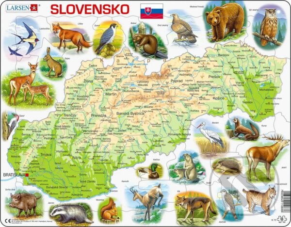 Puzzle: Slovensko (všeobecnozemepisné) K73 (Larsen). Larsen, 2024 Puzzle: Slovensko (všeobecnozemepisné) K73 (Larsen). Larsen, 2024
