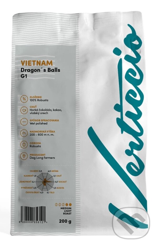 Kávy a čaje: Verticcio VIETNAM ROBUSTA G1 Fairtrade (Verticcio). Verticcio, 2016 Kávy a čaje: Verticcio VIETNAM ROBUSTA G1 Fairtrade (Verticcio). Verticcio, 2016