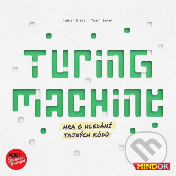 Spoločenská hra: Turing Machine (Fabien Gridel a Yoann Levet). Mindok, 2024 Spoločenská hra: Turing Machine (Fabien Gridel a Yoann Levet). Mindok, 2024