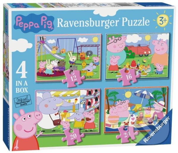 Puzzle: Prasátko Peppa 4v1 (Ravensburger). Ravensburger, 2024 Puzzle: Prasátko Peppa 4v1 (Ravensburger). Ravensburger, 2024
