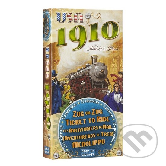 Společenská hra: Ticket to Ride: USA 1910 (Alan R. Moon). Days of Wonder, 2006 Společenská hra: Ticket to Ride: USA 1910 (Alan R. Moon). Days of Wonder, 2006
