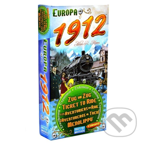 Společenská hra: Ticket to Ride: Europe 1912 (Alan R. Moon). Days of Wonder, 2009 Společenská hra: Ticket to Ride: Europe 1912 (Alan R. Moon). Days of Wonder, 2009