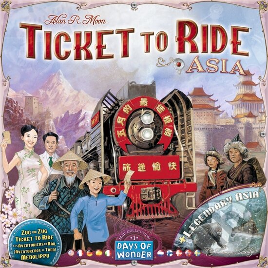 Společenská hra: Ticket to Ride Map Collection: Asia (Alan R. Moon a François Valentyne). Days of Wonder, 2011 Společenská hra: Ticket to Ride Map Collection: Asia (Alan R. Moon a François Valentyne). Days of Wonder, 2011