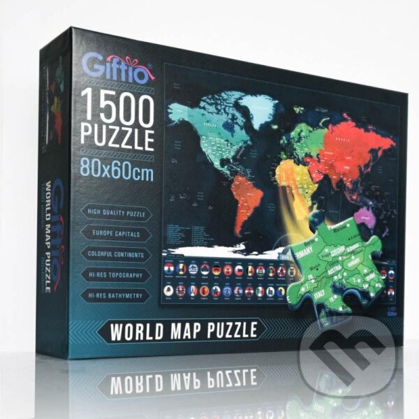 Puzzle: Puzzle mapa světa (Giftio). Giftio, 2024 Puzzle: Puzzle mapa světa (Giftio). Giftio, 2024