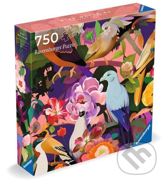Puzzle: Barevní ptáci a květy (Ravensburger). Ravensburger, 2024 Puzzle: Barevní ptáci a květy (Ravensburger). Ravensburger, 2024