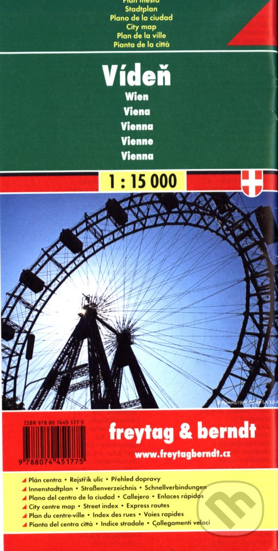 Vídeň 1:15 000 (freytag&berndt). freytag&berndt, 2016 Vídeň 1:15 000 (freytag&berndt). freytag&berndt, 2016