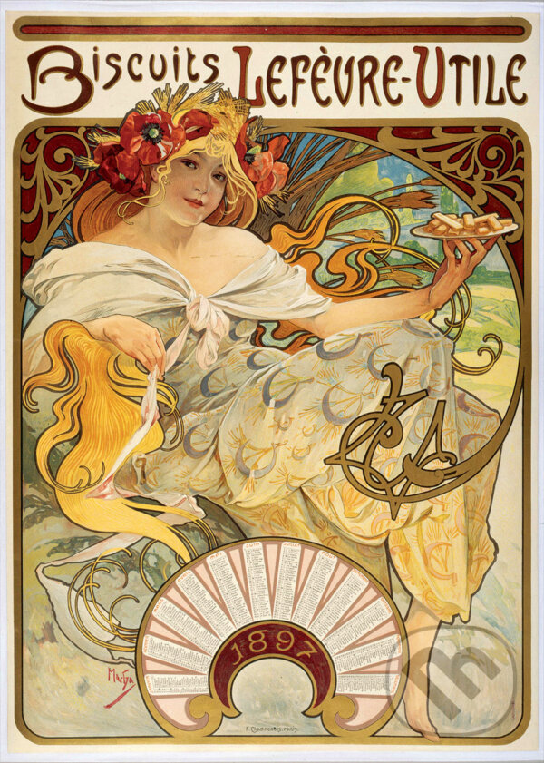 Puzzle: Alfonz Mucha: Sušienky Lefèvre-Utile (Alfonz Mucha). Bluebird Puzzle: Alfonz Mucha: Sušienky Lefèvre-Utile (Alfonz Mucha). Bluebird