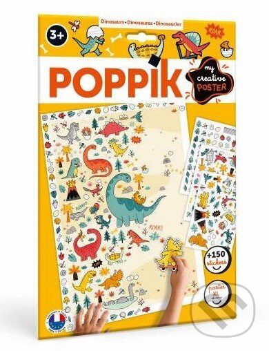 Společenská hra: Kreativní samolepková sada Dinosauři (Lea Fabre). Poppik Společenská hra: Kreativní samolepková sada Dinosauři (Lea Fabre). Poppik