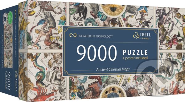 Trefl Puzzle 9000 UFT - Staroveké nebeské mapy, Trefl, 2024
