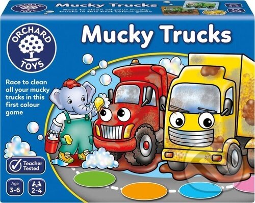 Společenská hra: Špinavá auta (Orchard Toys). Orchard Toys, 2024 Společenská hra: Špinavá auta (Orchard Toys). Orchard Toys, 2024