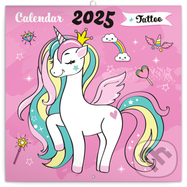NOTIQUE Nástenný poznámkový kalendár Šťastné jednorožce 2025 (Notique) NOTIQUE Nástenný poznámkový kalendár Šťastné jednorožce 2025 (Notique)
