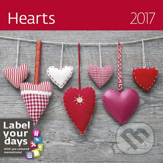 Kalendář nástěnný 2017 - Hearts, Helma, 2016