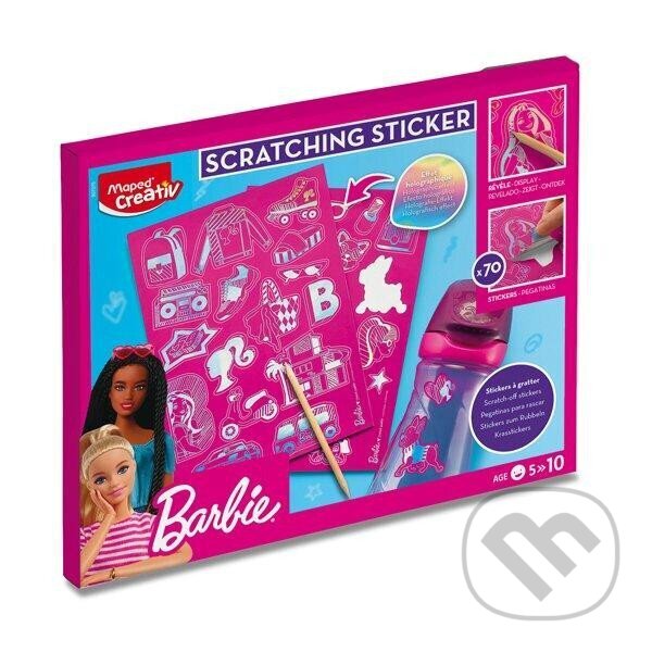 Společenská hra: Maped Kreativní sada Scratching Stickers Barbie (Maped). Maped, 2024 Společenská hra: Maped Kreativní sada Scratching Stickers Barbie (Maped). Maped, 2024