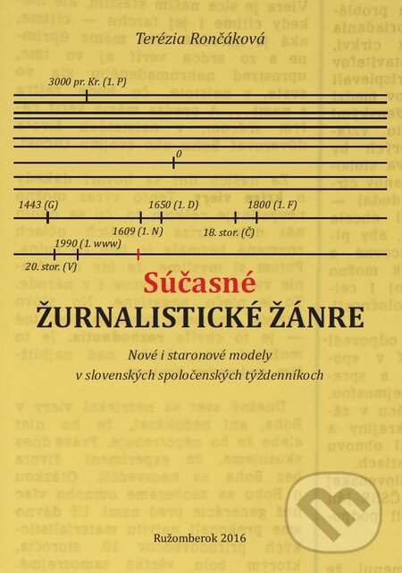 Kniha: Súčasné žurnalistické žánre (Terézia Rončáková). Verbum, 2016 Kniha: Súčasné žurnalistické žánre (Terézia Rončáková). Verbum, 2016