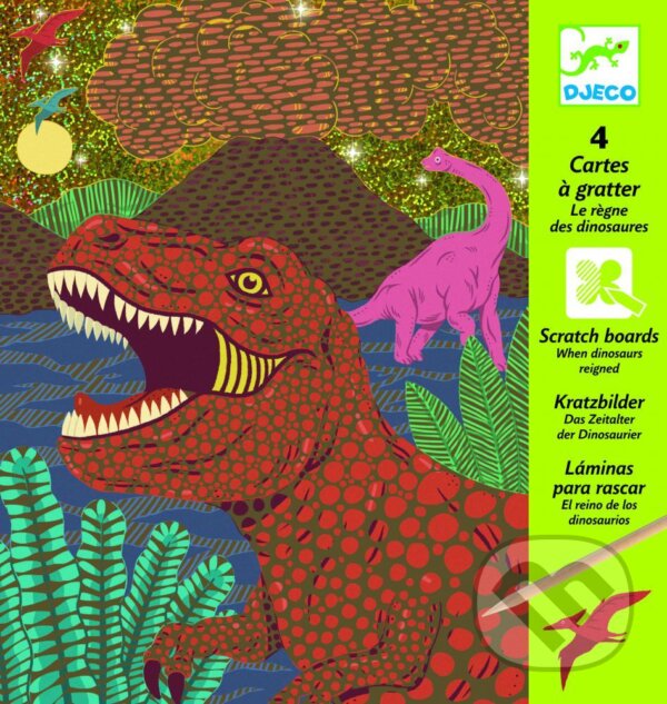 Spoločenská hra: Vyškrabovačky - Doba dinosaurov (Djeco). Djeco, 2019 Spoločenská hra: Vyškrabovačky - Doba dinosaurov (Djeco). Djeco, 2019