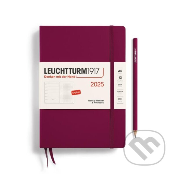 Leuchtturm1917 Weekly Planner & Notebook Medium (A5) 2025 Port Red - tečkovaný (Leuchtturm1917). Leuchtturm1917, 2024 Leuchtturm1917 Weekly Planner & Notebook Medium (A5) 2025 Port Red - tečkovaný (Leuchtturm1917). Leuchtturm1917, 2024