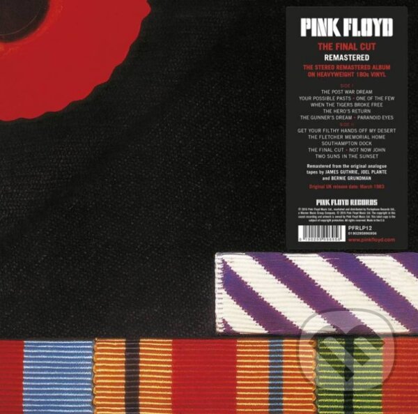 Hudební CD: Pink Floyd: Final cut LP (Warner Music). Warner Music, 2017 Hudební CD: Pink Floyd: Final cut LP (Warner Music). Warner Music, 2017