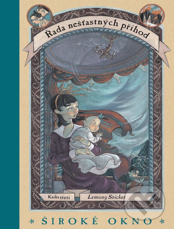 Kniha: Řada nešťastných příhod: Široké okno (Lemony Snicket). Egmont ČR, 2017 Kniha: Řada nešťastných příhod: Široké okno (Lemony Snicket). Egmont ČR, 2017