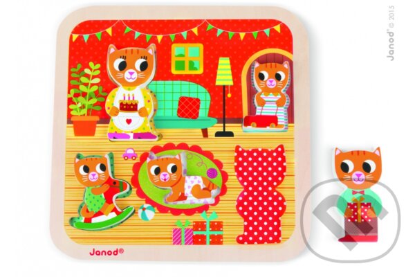 Puzzle: Janod Mačacia rodinka (Janod). Janod, 2017 Puzzle: Janod Mačacia rodinka (Janod). Janod, 2017