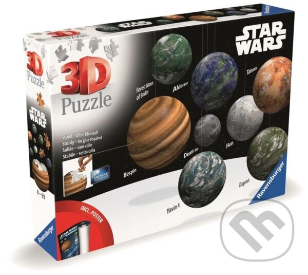 Puzzle: Puzzle 3D Star Wars Galaxie (Ravensburger). Ravensburger, 2024 Puzzle: Puzzle 3D Star Wars Galaxie (Ravensburger). Ravensburger, 2024