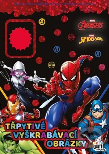 Kniha: Třpytivé vyškrabávací obrázky Marvel (Jiří Models). Jiří Models, 2024 Kniha: Třpytivé vyškrabávací obrázky Marvel (Jiří Models). Jiří Models, 2024