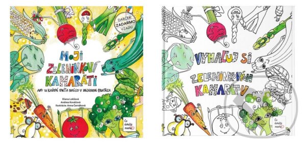 Kniha: Moji zeleninkoví kamaráti + Vymaľuj si zeleninkových kamarátov (Kolekcia) (Andrea Kováčová a Diana Lokšová). Čo dokáže mama, 2017 Kniha: Moji zeleninkoví kamaráti + Vymaľuj si zeleninkových kamarátov (Kolekcia) (Andrea Kováčová a Diana Lokšová). Čo dokáže mama, 2017