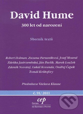 Kniha: David Hume (Autorský kolektív). Centrum pro ekonomiku a politiku, 2011 Kniha: David Hume (Autorský kolektív). Centrum pro ekonomiku a politiku, 2011
