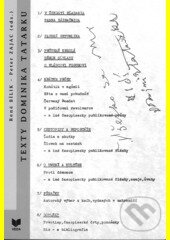 Kniha: Texty Dominika Tatarku (René Bílik a Peter Zajac). VEDA, 2014 Kniha: Texty Dominika Tatarku (René Bílik a Peter Zajac). VEDA, 2014