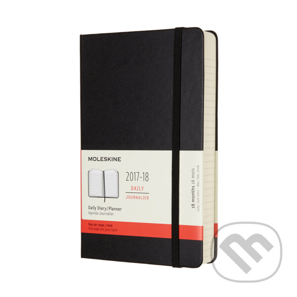 Moleskine – 18-mesačný čierny diár 2017/2018, Moleskine, 2017