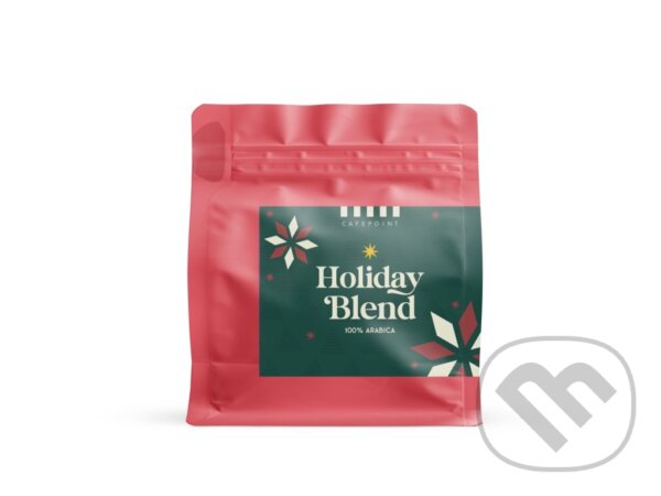 Kávy a čaje: Cafepoint Holiday Blend 100% arabika (Cafepoint). Cafepoint, 2024 Kávy a čaje: Cafepoint Holiday Blend 100% arabika (Cafepoint). Cafepoint, 2024
