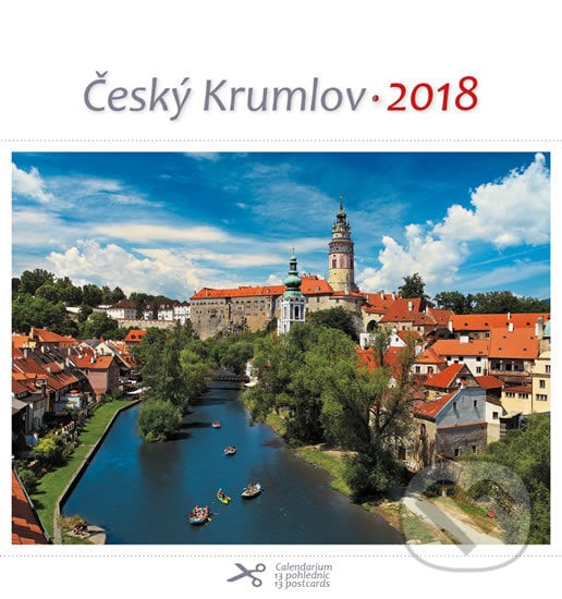 Kalendář pohlednicový 2018 - Český Krumlov/řeka, MCU, 2017