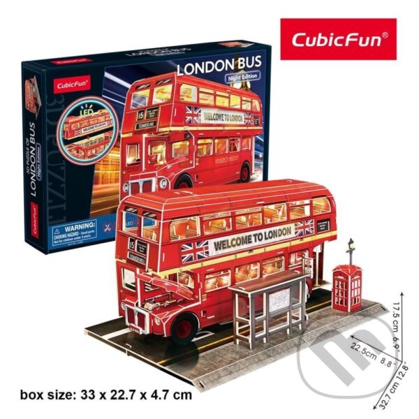 Puzzle: 3D Noční edice: Londýnský autobus (EPEE). EPEE, 2024 Puzzle: 3D Noční edice: Londýnský autobus (EPEE). EPEE, 2024