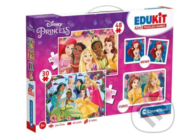Společenská hra: Edukit Princess 4v1 (Clementoni). Clementoni Společenská hra: Edukit Princess 4v1 (Clementoni). Clementoni